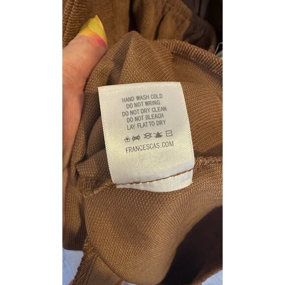 Francesca’s Blue Rain Cassie Brown Bow Back Corduroy Mini Dress Small - Picture 8 of 8